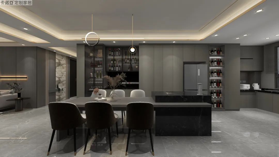 半開放格主打輕量化，可以放置一些展示性高的美酒或裝飾品等